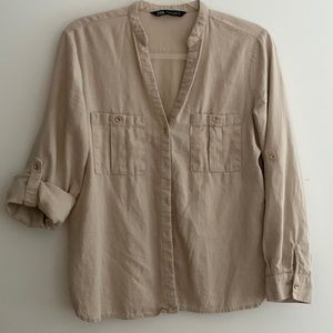 Zara linen shirt